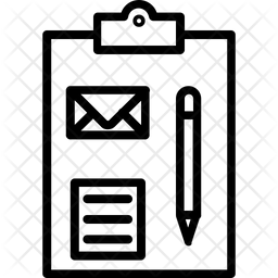 256x256 Clipboard For Memo Icon Of Line Style