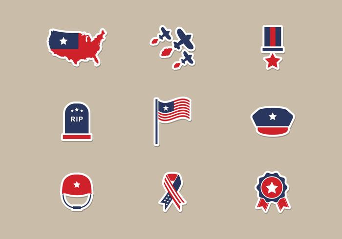 700x490 Memorial Day Icons Vector