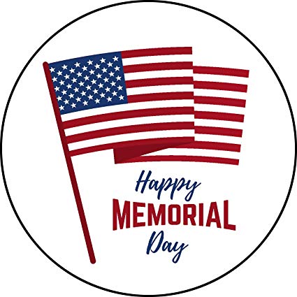 425x425 Simple Deep Red White Blue American Cartoon Icon Vinyl