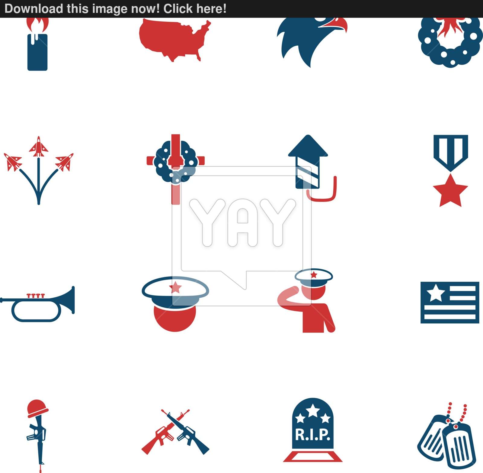 1600x1565 Memorial Day Icon Set Vector