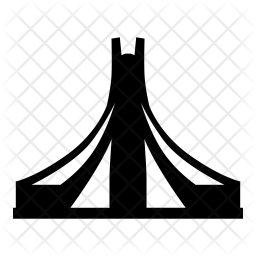 256x256 Memorial Du Martyr Icon Of Glyph Style