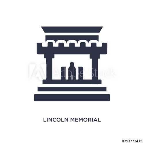 500x500 Lincoln Memorial Icon On White Background Simple Element