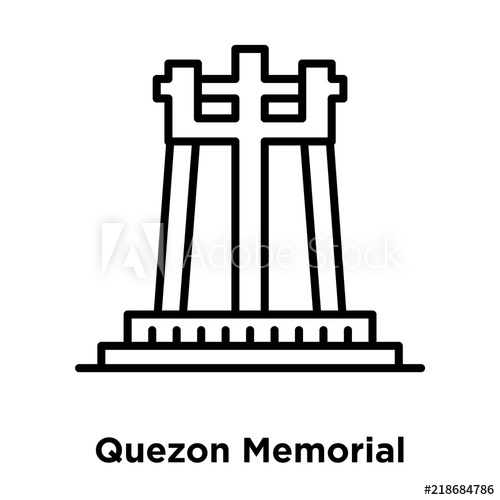 500x500 Quezon Memorial Circle Icon Isolated On White Background Modern