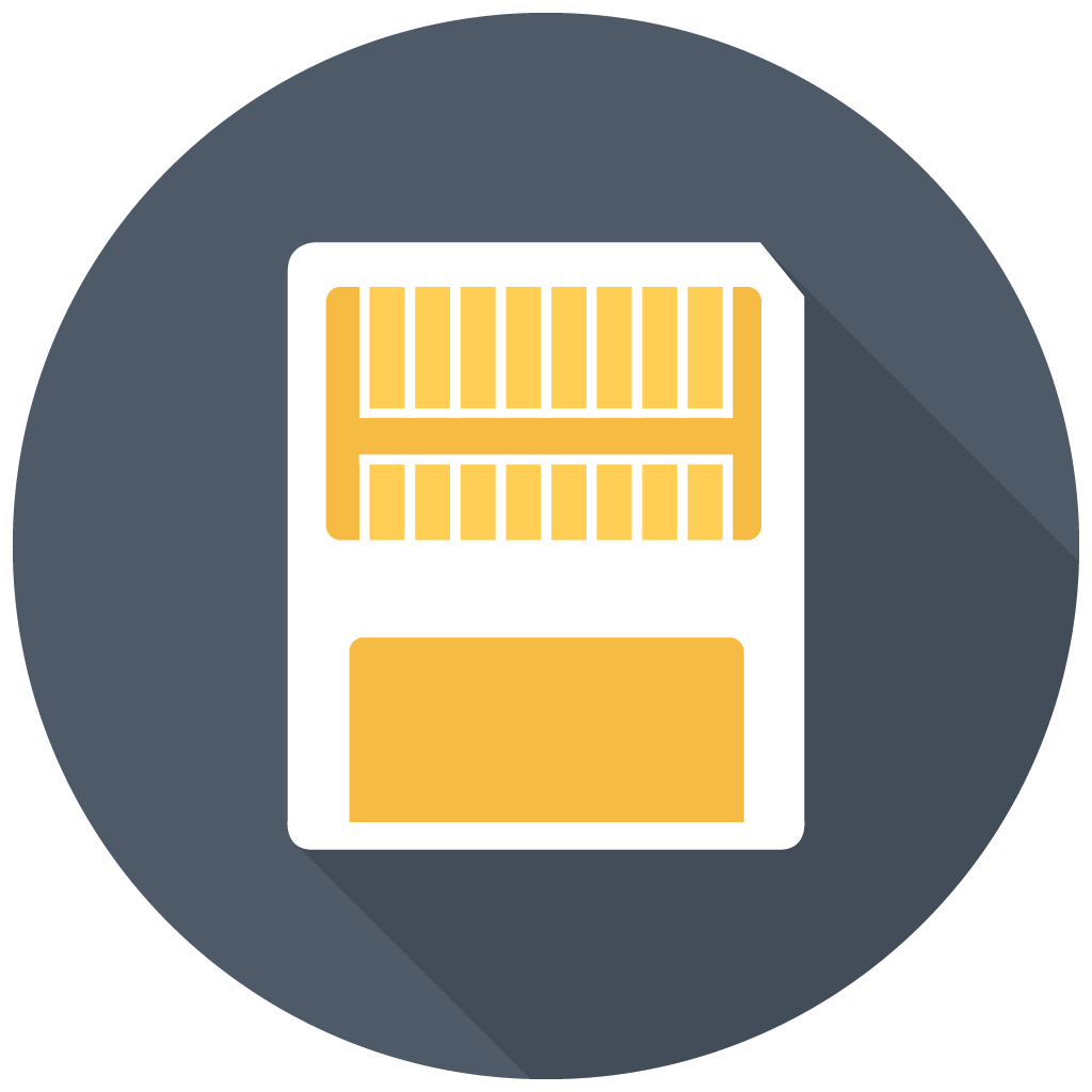 1024x1024 Memory Card Icon Free Flat Multimedia Iconset Designbolts