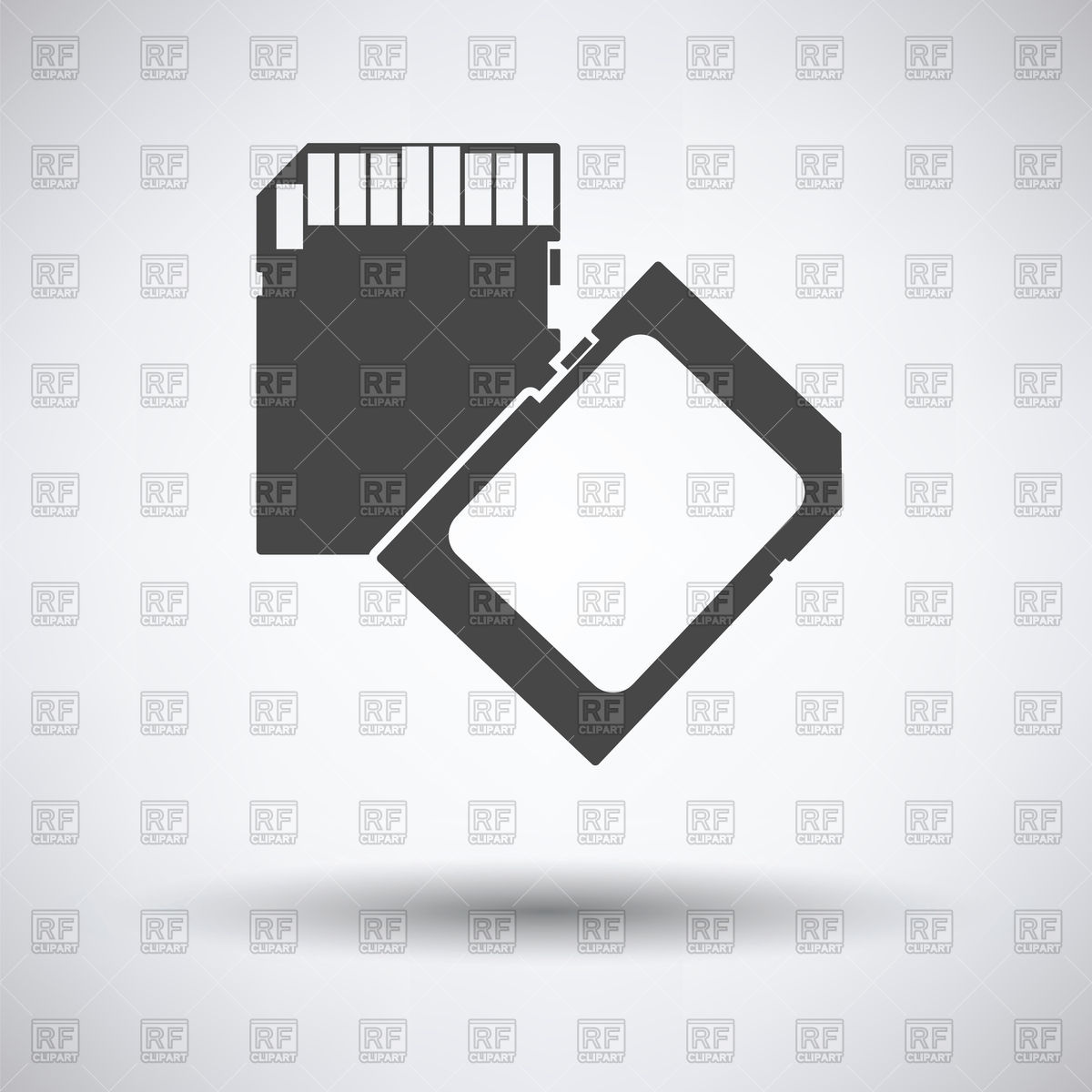 1200x1200 Memory Card Icon On A Gray Background Vector Image Of Icons