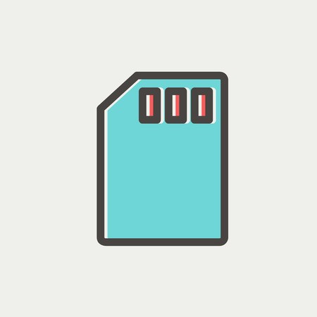 450x450 Memory Card Icon Thin Line For Web And Mobile, Modern Minimalistic