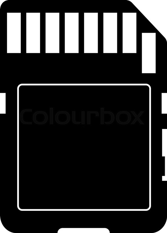 576x800 Sd Card Icon Vector, Solid Stock Vector Colourbox