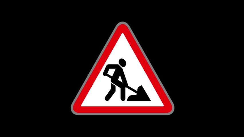 852x480 Road Signs Icons Animation With Black Png Background Men