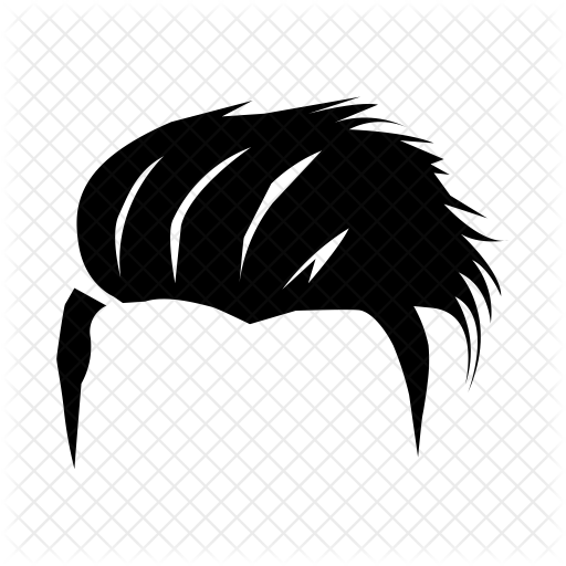 512x512 Hairstyle Icon Of Glyph Style