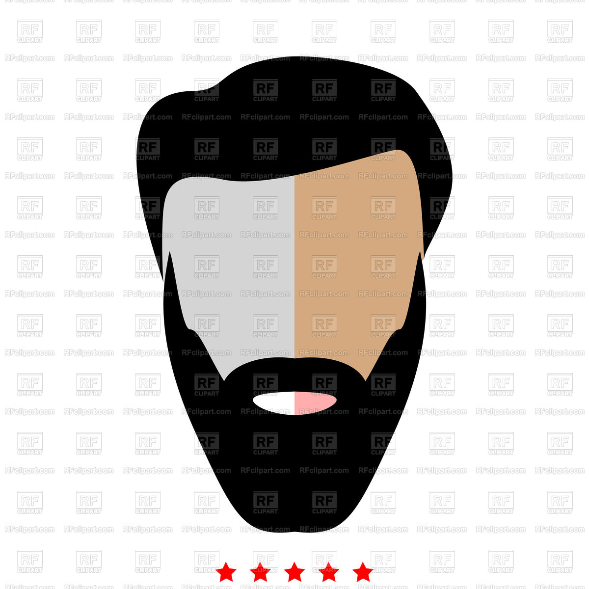1200x1200 Head With Beard And Hair Icon Flat Style Vector Image Of Icons