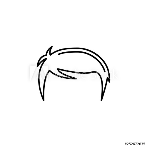 500x500 Human Organ Men Hair Outline Icon Signs And Symbols Can Be Used