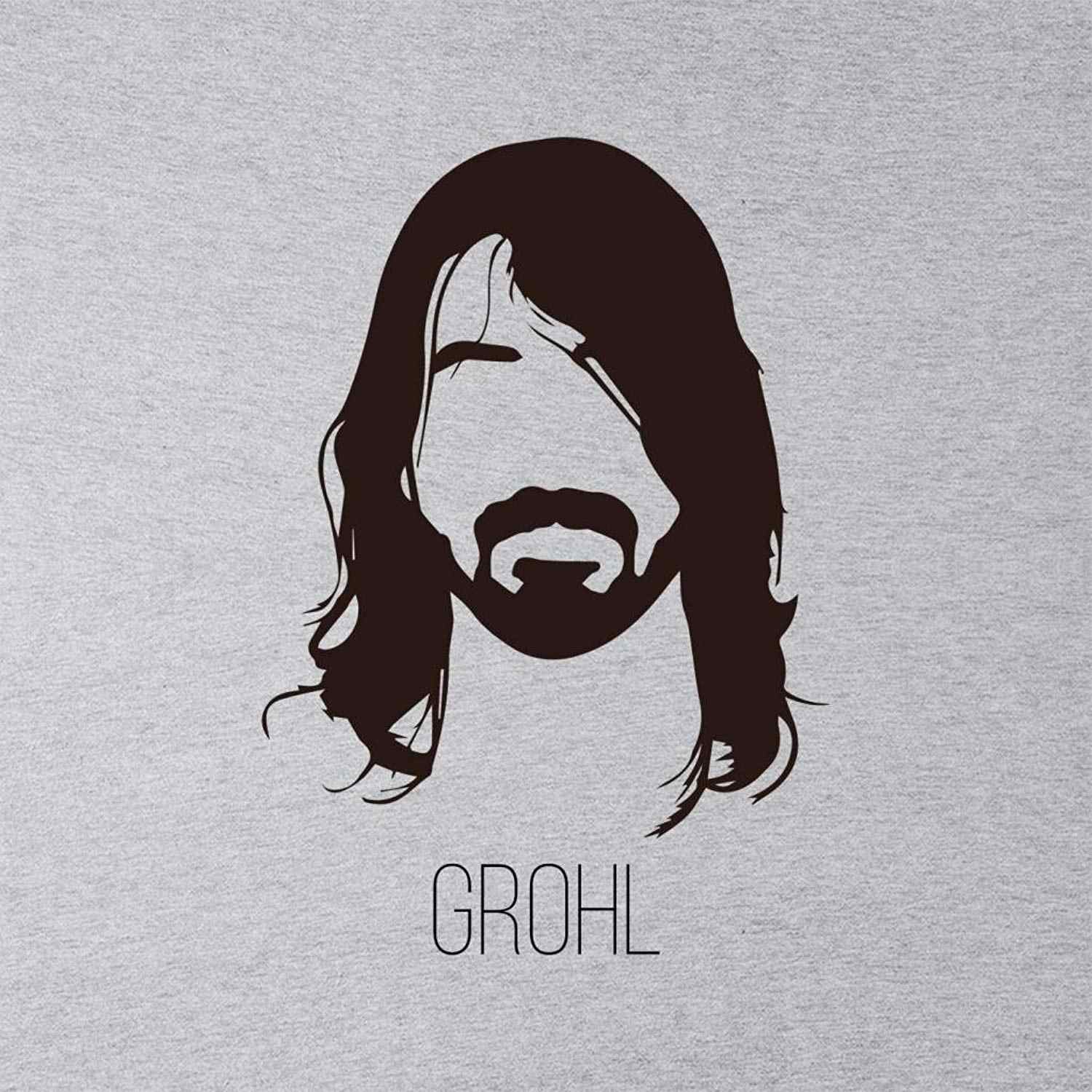 1500x1500 Dave Grohl Music Icon Silhouette Men's T Shirt Short Sleeves