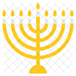 256x256 Menorah Icon Of Flat Style