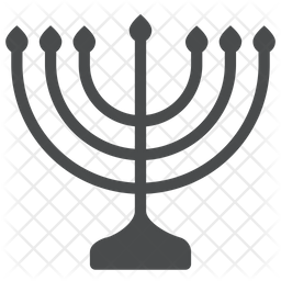256x256 Menorah Icon Of Glyph Style