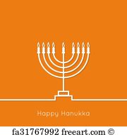 180x195 Free Art Print Of Jewish Religious Vector Background With Menorah