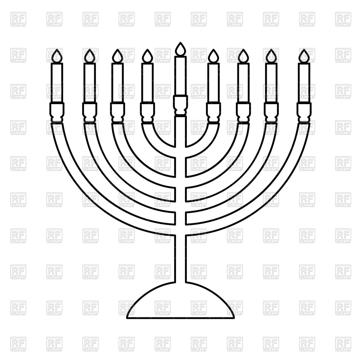 1200x1200 Menorah For Hanukkah Black Color Icon Vector Image Of Icons