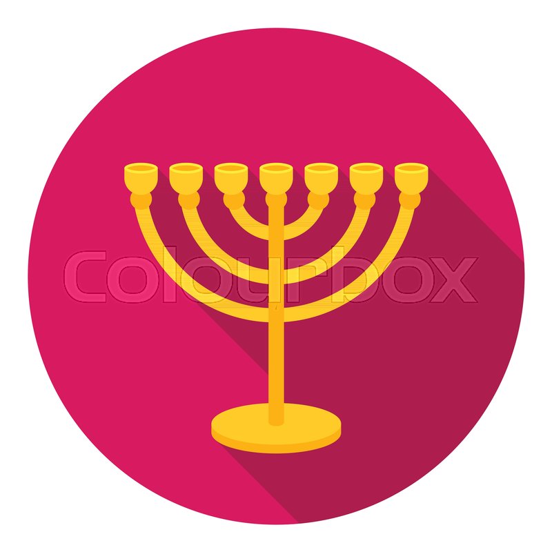 800x800 Menorah Icon In Flat Style Isolated On Stock Vector Colourbox