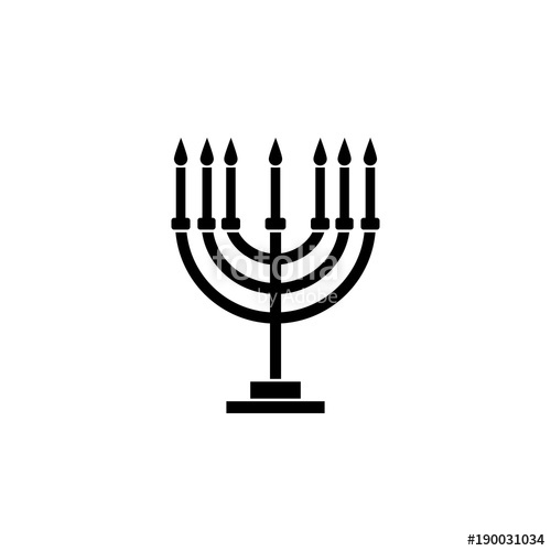 500x500 Menorah Icon Element Of Religious Culture Icon Premium Quality