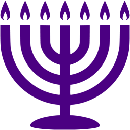 256x256 Indigo Menorah Icon