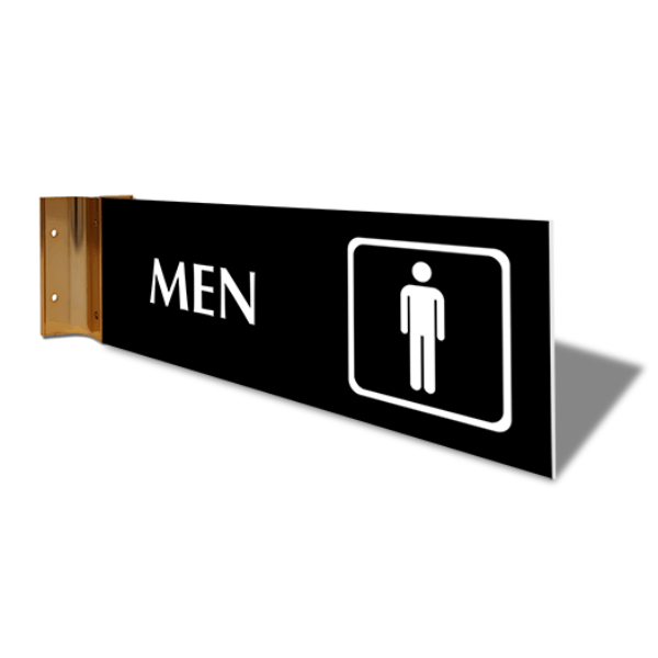 600x600 Men's Room Icon Corridor Sign X Custom Signs