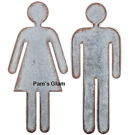 466x466 Galvanized Marquee His And Hers Symbols Restaurant