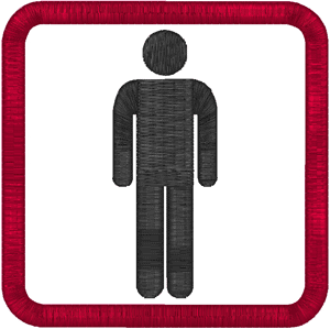300x299 Mens' Ladies' Room Symbols Embroidery Design