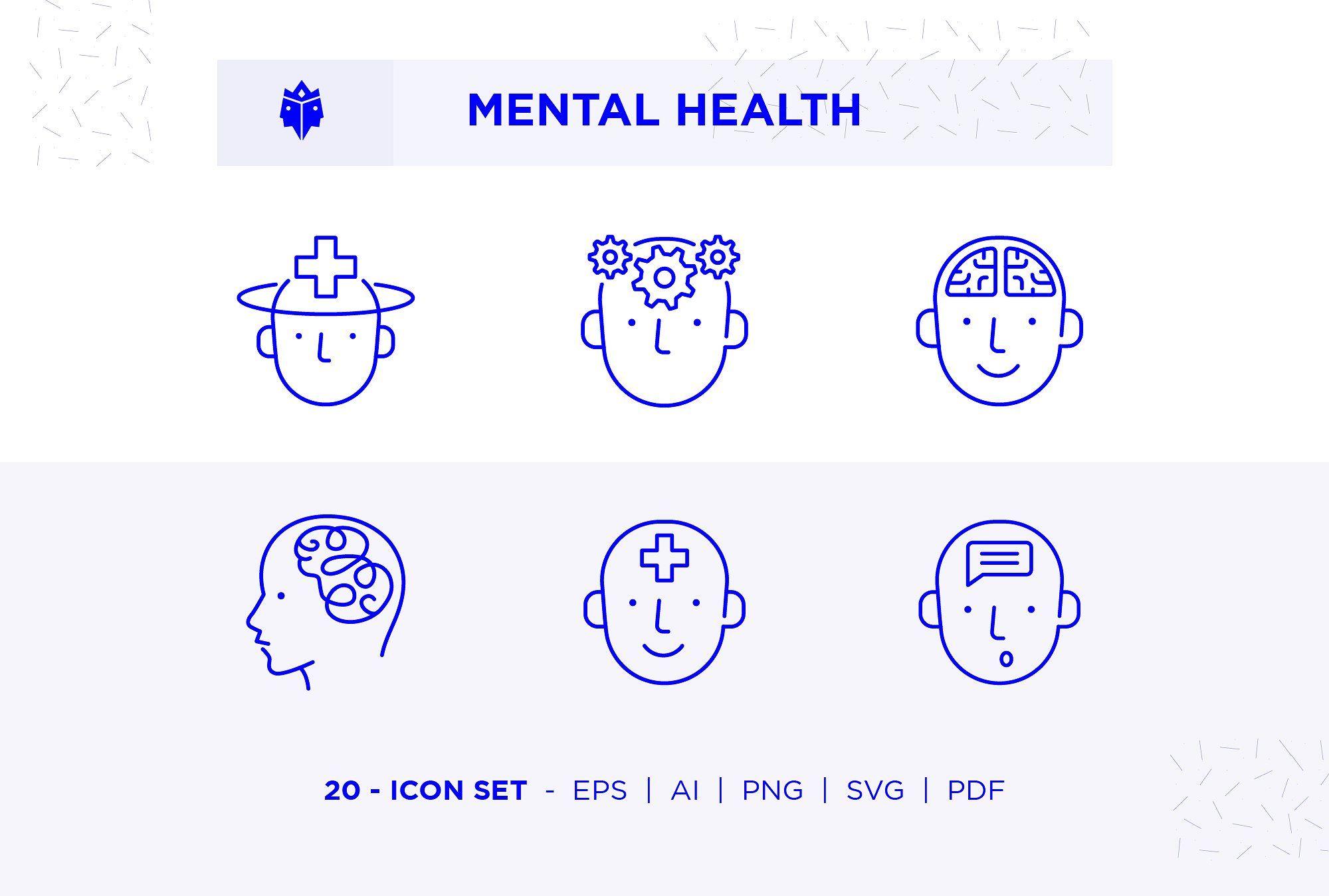 Mental Health Icon Set 2000x1350 Mental Health Icon Set
