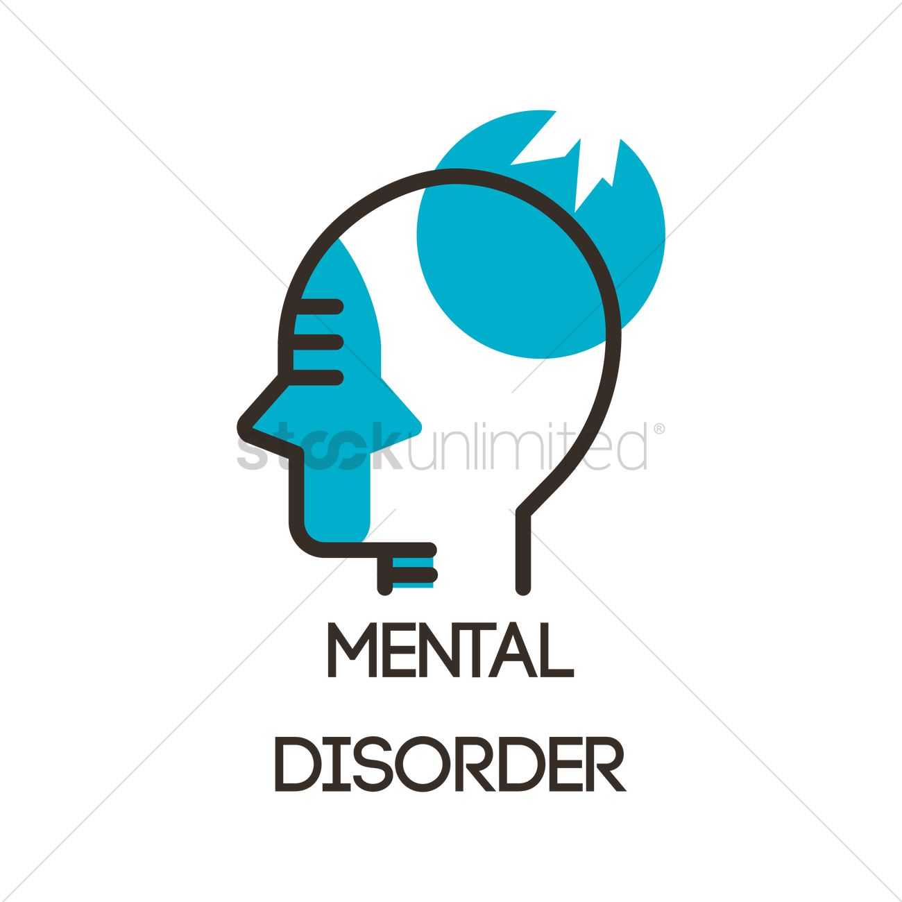 Mental Disorder Icon Vector Image 1300x1300 Mental Disorder Icon Vector Image