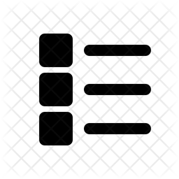 256x256 List Menu Icon Of Glyph Style