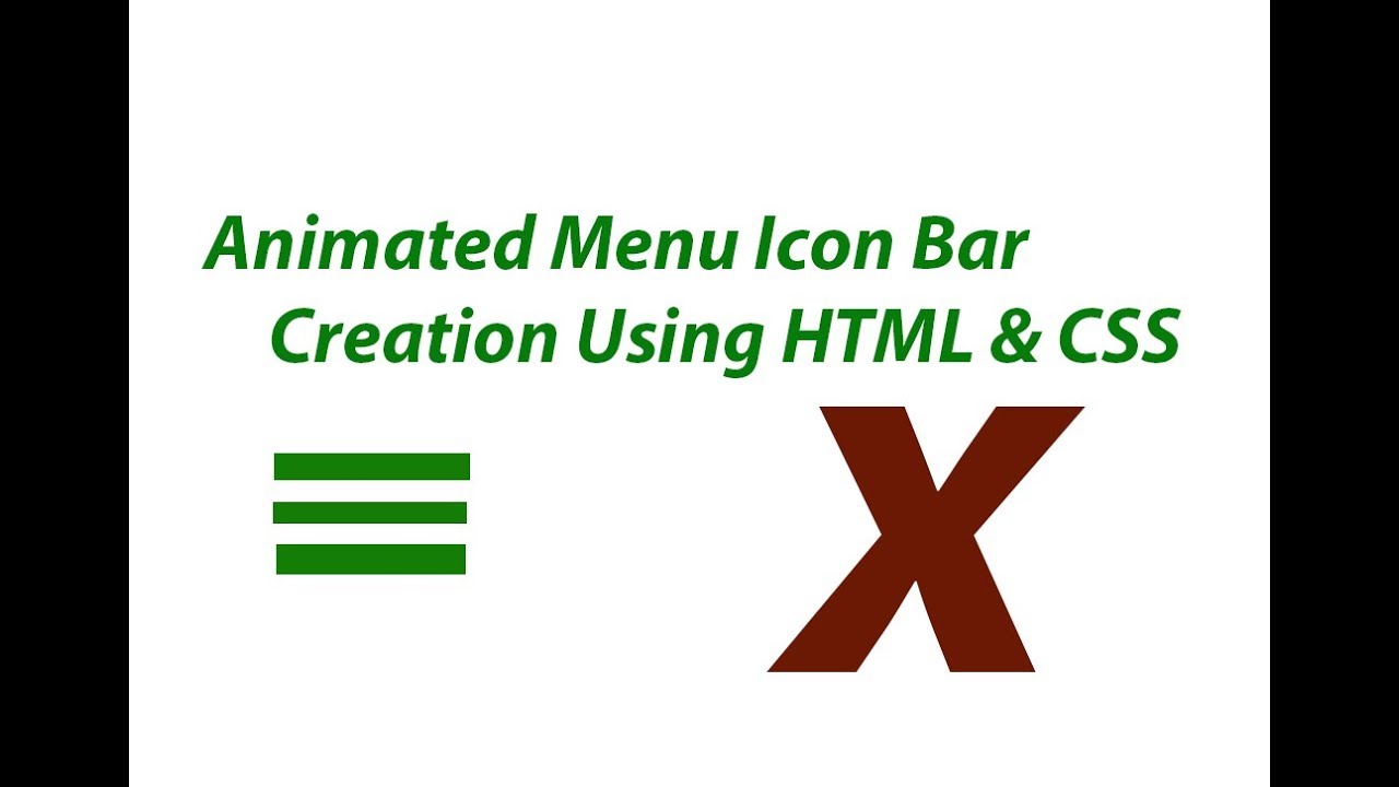 1280x720 Animated Toggle Menu Icon Bar Creation Using Html And Css