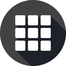 256x256 Grid, Application, Menu, Artboard, Layer Icon Of Glyph Style