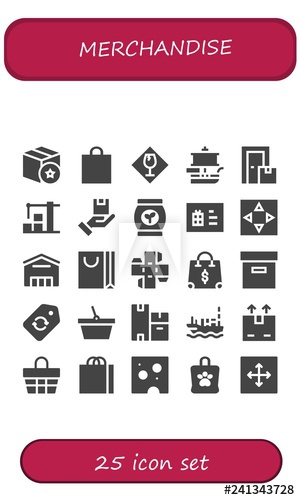 300x500 Vector Icons Pack Of Filled Merchandise Icons