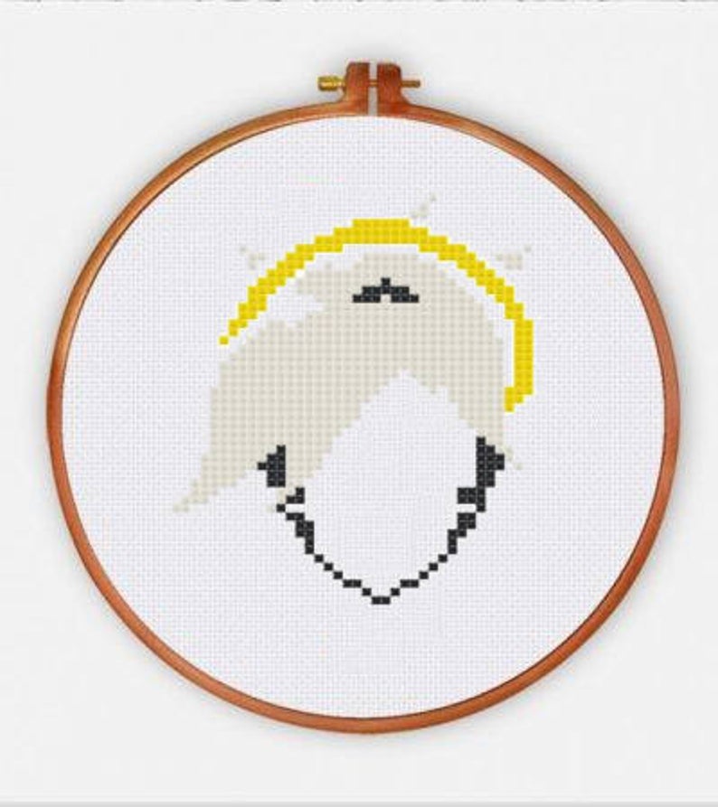 794x893 Pdf Pattern Small Mercy Icon Overwatch Cross Stitch Etsy