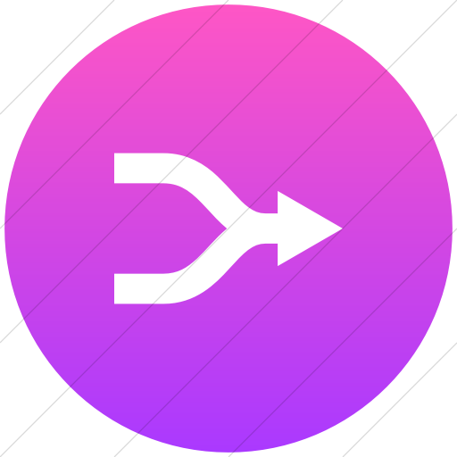 512x512 Iconsetc Flat Circle White On Ios Pink Gradient Raphael Arrow