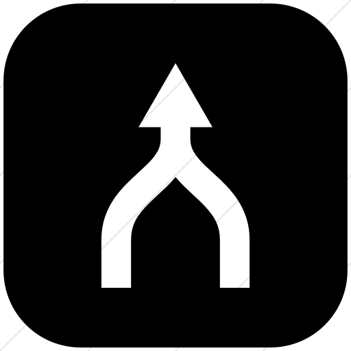 512x512 Iconsetc Flat Rounded Square White On Black Raphael Arrow Merge