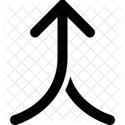 256x256 Merge Icon Of Glyph Style