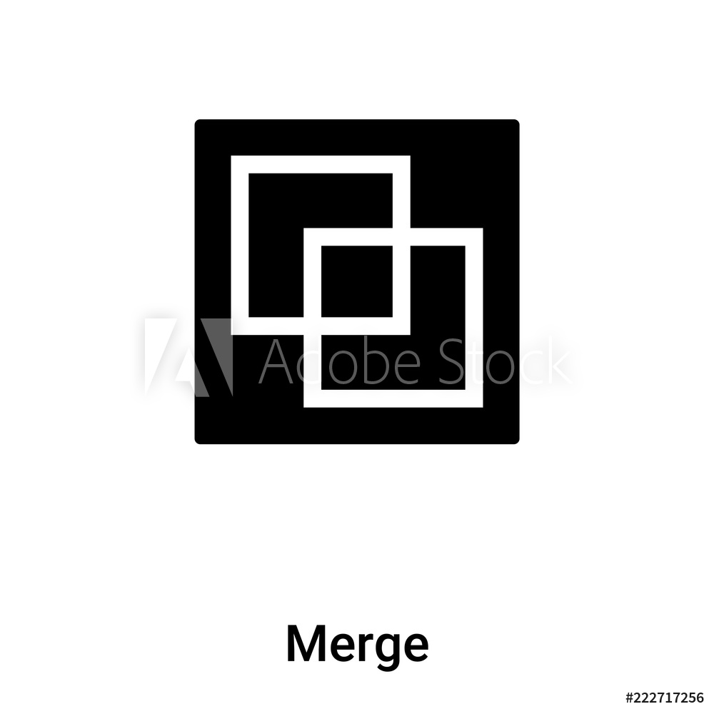 1000x1000 Photo Art Print Merge Icon Vector Isolated On White Background