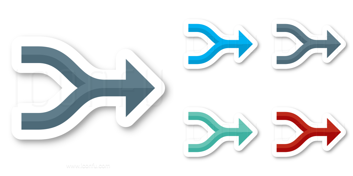 1200x600 Arrows Merge Icon