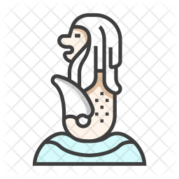 256x256 Merln Of Colored Outline Style