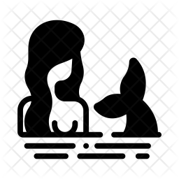 256x256 Mermaid Icon Of Glyph Style