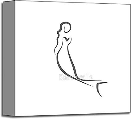 425x386 Barewalls Mermaid Icon Vector Gallery Wrapped Canvas