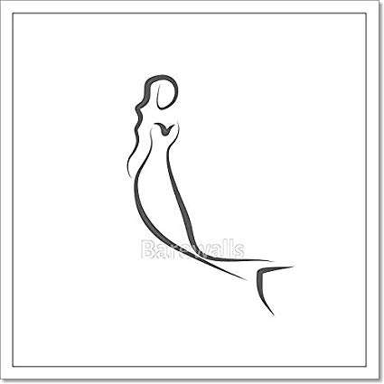 425x425 Barewalls Mermaid Icon Vector Paper Print Wall Art
