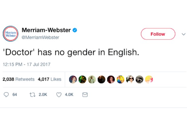 618x412 Merriam Webster Shuts Down 'doctor Who' Sexist Trolls With Epic Tweet