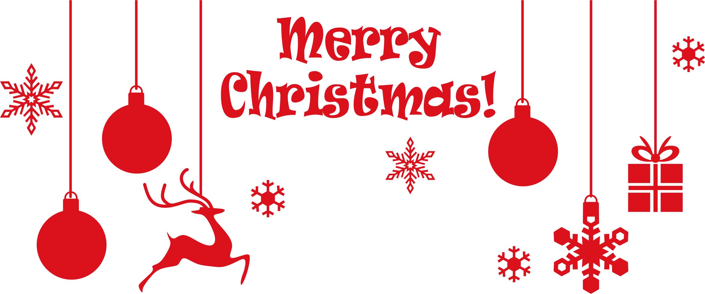2344x978 Merry Christmas Ornamental Typography Icons Png