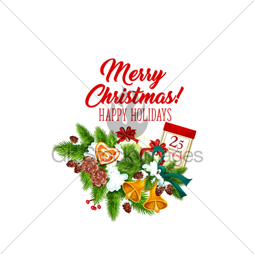 500x500 Merry Christmas Vector Wreath Decoration Icon Gl Stock Images