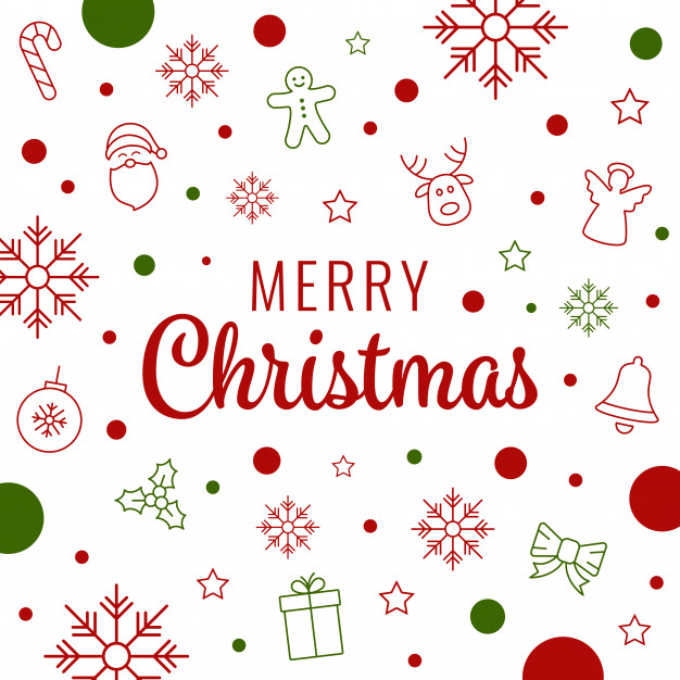 626x626 Merry Christmas Lettering Icon Elements Background Vector