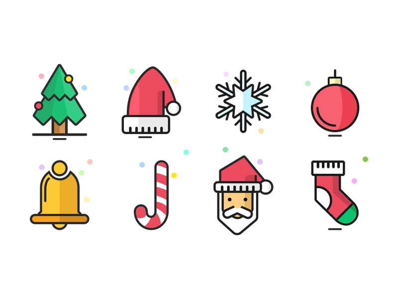 800x600 Christmas Icon Set Sketch Freebie