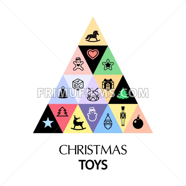 600x600 Digital Vector White Happy New Year Merry Christmas Icon