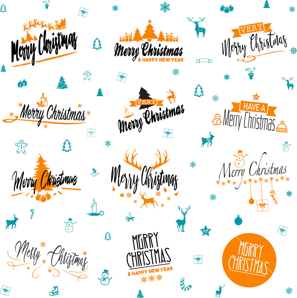 999x1000 Christmas Logo Set