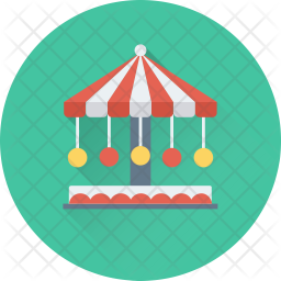 256x256 Merry Go Round Icon Of Flat Style
